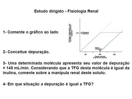 Estudo dirigido - Fisiologia Renal