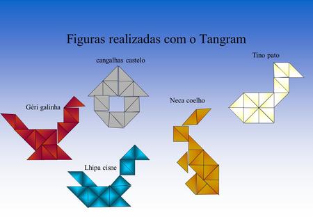 Figuras realizadas com o Tangram