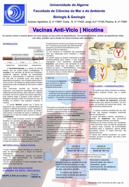 Vacinas Anti-Vício | Nicotina