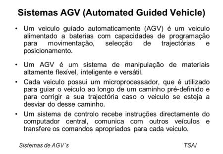 Sistemas AGV (Automated Guided Vehicle)
