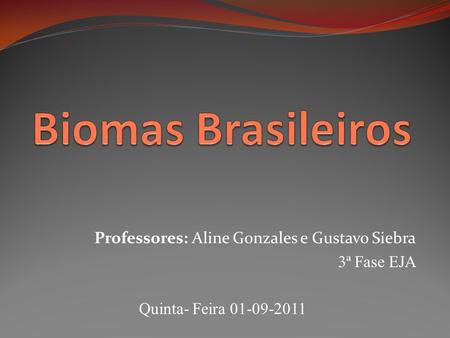 Biomas Brasileiros Professores: Aline Gonzales e Gustavo Siebra
