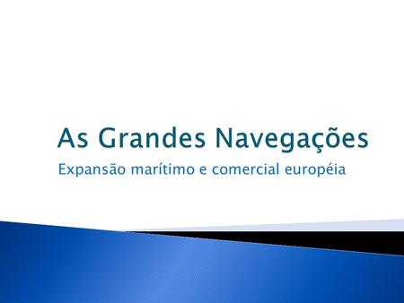 Expansão marítimo e comercial européia