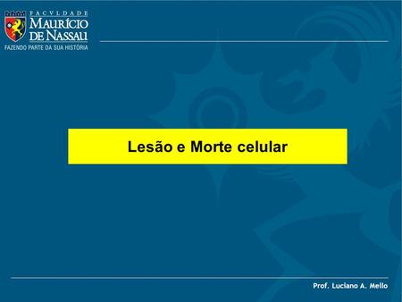 Lesão e Morte celular Prof. Luciano A. Mello.
