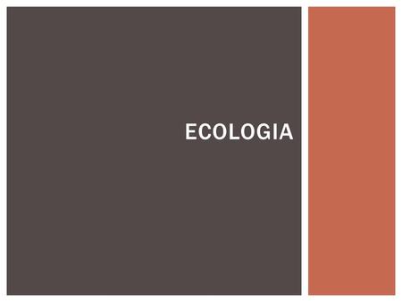 Ecologia.
