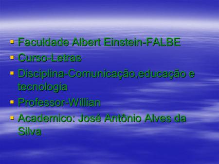Faculdade Albert Einstein-FALBE