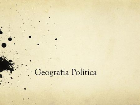 Geografia Politica.