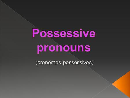 (pronomes possessivos)