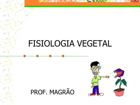 FISIOLOGIA VEGETAL PROF. MAGRÃO.