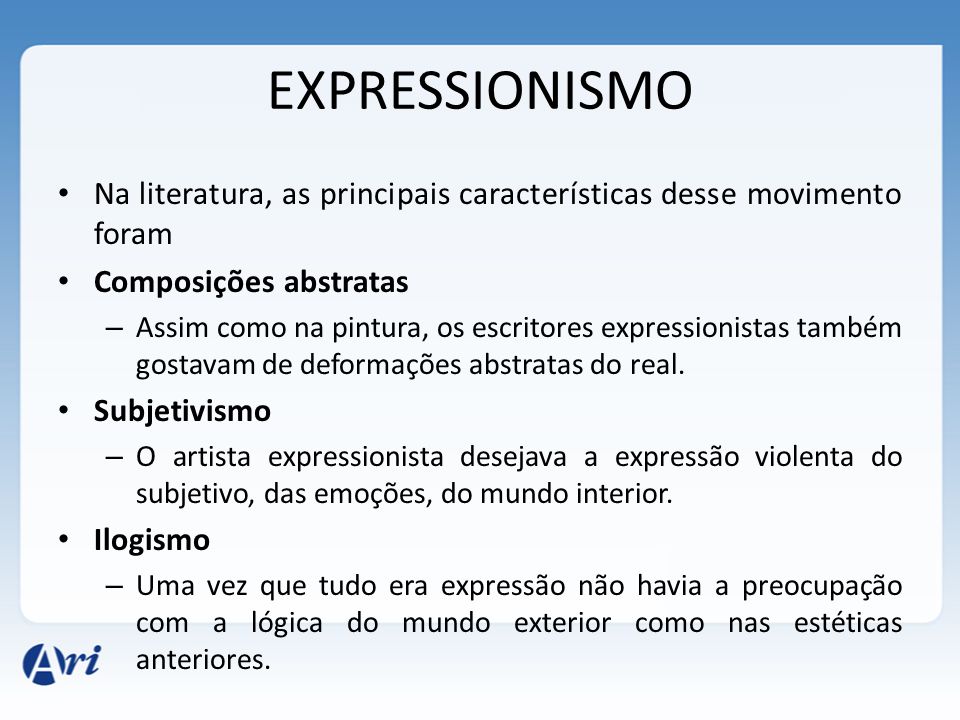 Expressionismo características