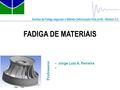 Análise de Fadiga segundo o Método Deformação-Vida (e-N) – Módulo 2.3 FADIGA DE MATERIAIS Professores Jorge Luiz A. Ferreira.