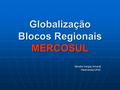 Globalização Blocos Regionais MERCOSUL Renata Vargas Amaral Mestranda/UFSC.
