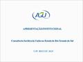 APRESENTAÇÃO INSTITUCIONAL Consultoria Jurídica da União no Estado do Rio Grande do Sul CJU-RS/CGU/AGU.
