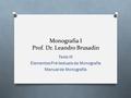 Monografia I Prof. Dr. Leandro Brusadin Texto III Elementos Pré-textuais da Monografia Manual de Monografia.