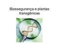Biossegurança e plantas transgênicas. O que são os transgênicos - São plantas e animais produzidos em laboratórios; - Resultam do cruzamento entre espécies.