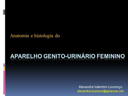 Aparelho genito-urinário feminino