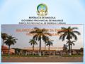 BALANÇO DO SECTOR DA ENERGIA NA PROVÍNCIA DE MALANJE 5º CONSELHO CONSULTIVO DO MINEA Luanda, 30 e 31 de Julho de 2015 POR: Jacinto Caculo Director Provincial.