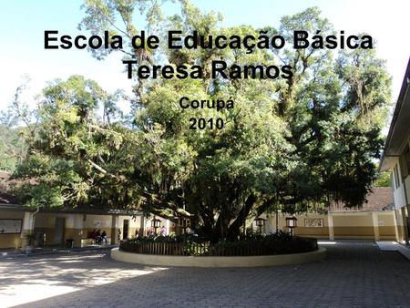 Escola de Educação Básica Teresa Ramos Corupá 2010.