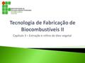 Tecnologia de Fabricação de Biocombustíveis II