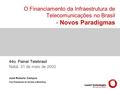 O Financiamento da Infraestrutura de Telecomunicações no Brasil - Novos Paradigmas 44o. Painel Telebrasil Natal, 31 de maio de 2002 José Roberto Campos.