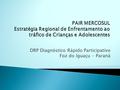 DRP Diagnóstico Rápido Participativo Foz do Iguaçu - Paraná.