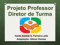 Projeto Professor Diretor de Turma Haidé Eunice G. Ferreira Leite Adaptação: Gilmar Dantas.