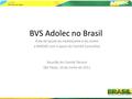 BVS Adolec no Brasil Área de Saúde do Adolescente e do Jovem e BIREME com o apoio do Comitê Consultivo Reunião do Comitê Técnico São Paulo, 10 de Junho.