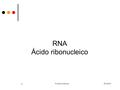 25/5/2016Professor Marcello 1 RNA Ácido ribonucleico.