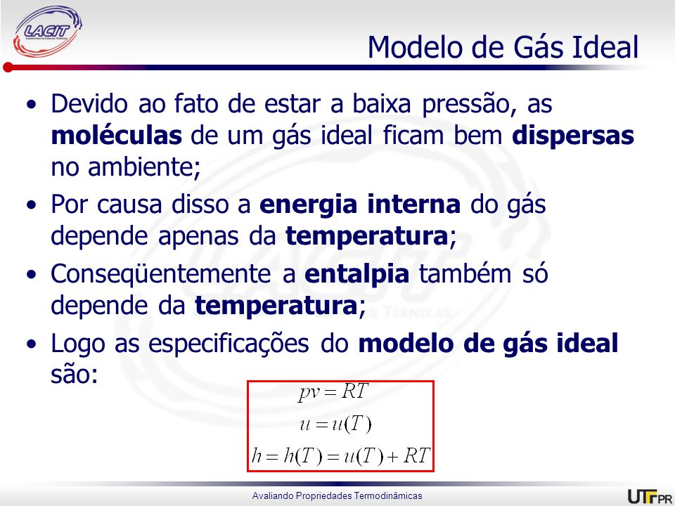 Energia interna de um gás ideal