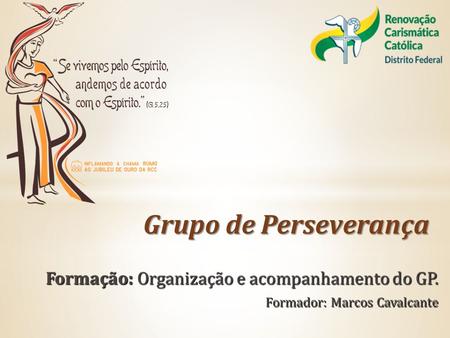 Grupo de Perseverança Formação: Organização e acompanhamento do GP.