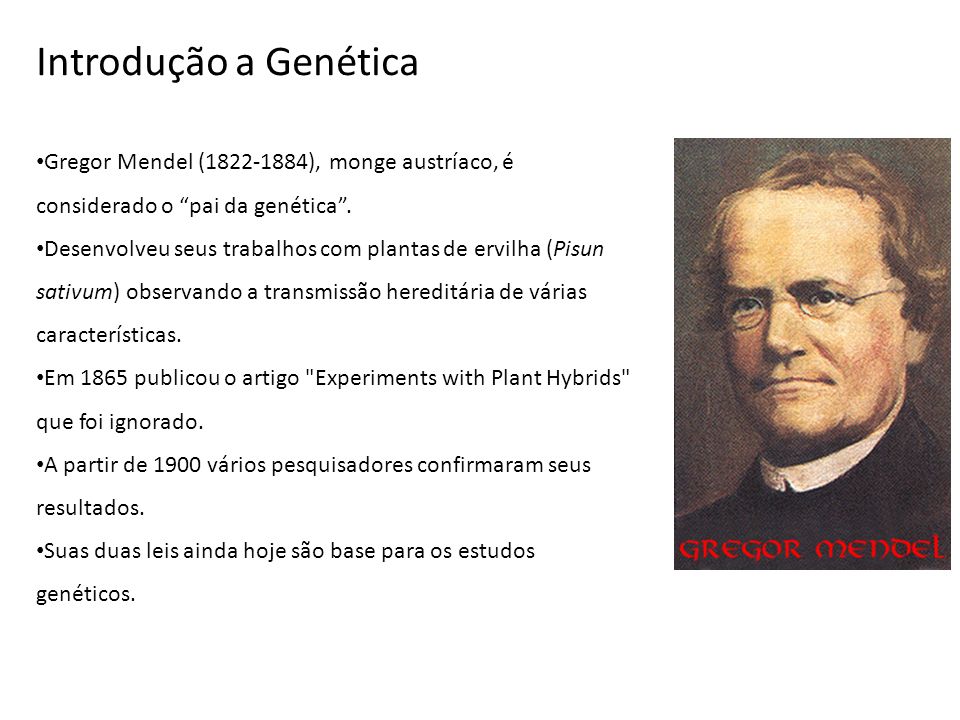 Mendel e a genetica