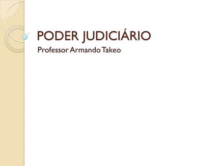 Professor Armando Takeo
