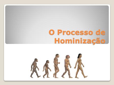 O Processo de Hominização