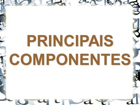 PRINCIPAIS COMPONENTES