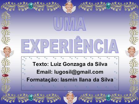 Texto: Luiz Gonzaga da Silva Formatação: Iasmin Ilana da Silva