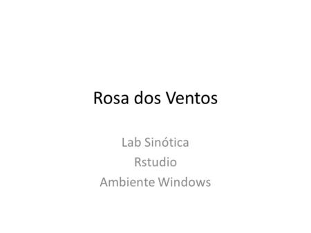 Lab Sinótica Rstudio Ambiente Windows
