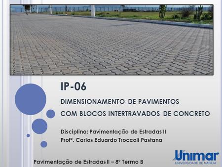 IP-06 DIMENSIONAMENTO DE PAVIMENTOS