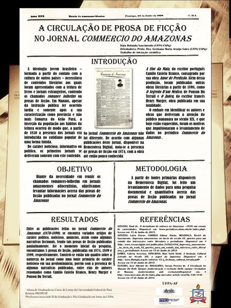A circulação de prosa de ficção no jornal Commercio do Amazonas Objetivo Diante da necessidade em reunir os chamados romances-folhetim em jornais amazonenses.