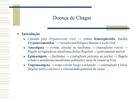 Doença de Chagas Introdução