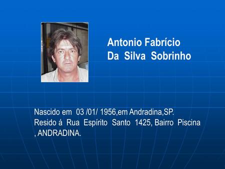 Antonio Fabrício Da Silva Sobrinho