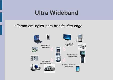 Ultra Wideband Termo em inglês para banda ultra-larga.