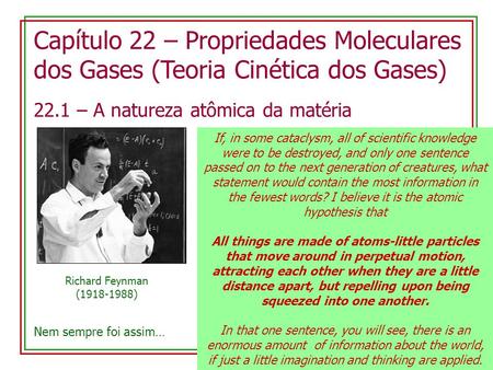 22.1 – A natureza atômica da matéria