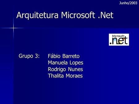 Arquitetura Microsoft .Net