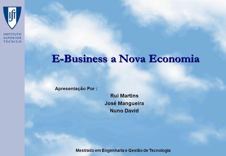 E-Business a Nova Economia