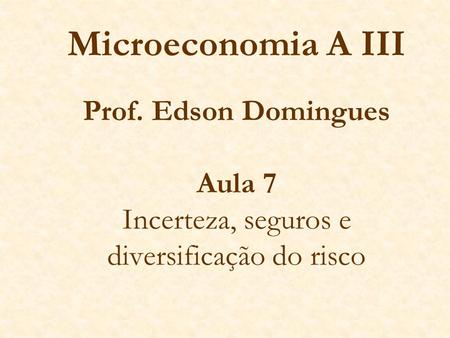 Microeconomia A III Prof