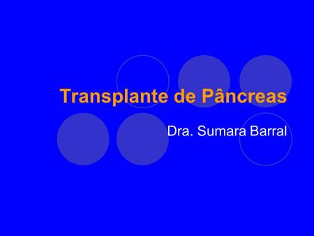 Transplante de Pâncreas