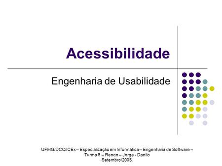 UFMG DCC ICEx - Especialização em Informática