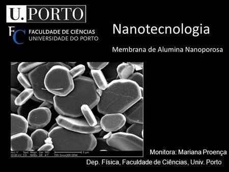 Nanotecnologia Membrana de Alumina Nanoporosa