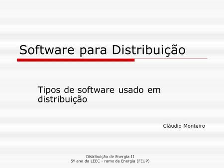 Software para Distribuição