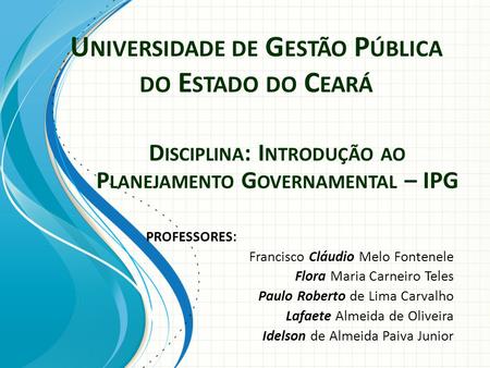 Universidade de Gestão Pública do Estado do Ceará