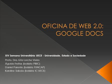 OFICINA DE WEB 2.0: GOOGLE DOCS